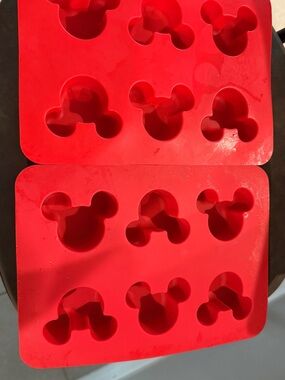 Red Disney Silicone Mickey-Shaped Mold